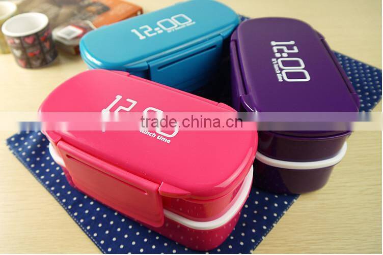 Bento Lunch Box Bowl 2 Tier Perfect for Rice Pasta - NEW from China,hot new product for 2015,CUSTOM plastic lunch Bento box