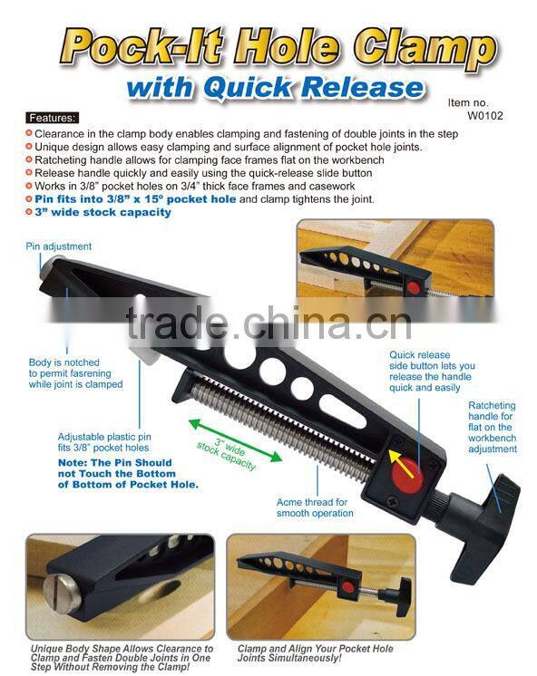 Pock-It Hole Clamp with Quick Release