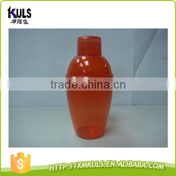 350ml 500ml colorful plastic champage ,cocktail,whisky wine bottle shaker