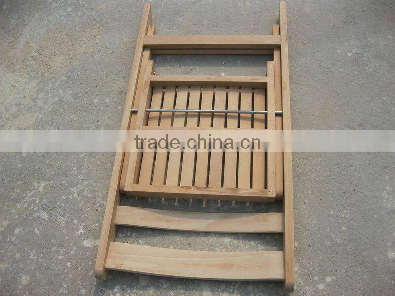 new product natural light wooden dining slat folding chair