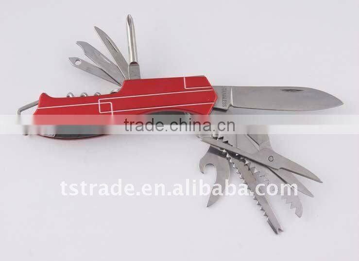 2014New design multi knife pocket knife multi function LED knife KJK5011AL