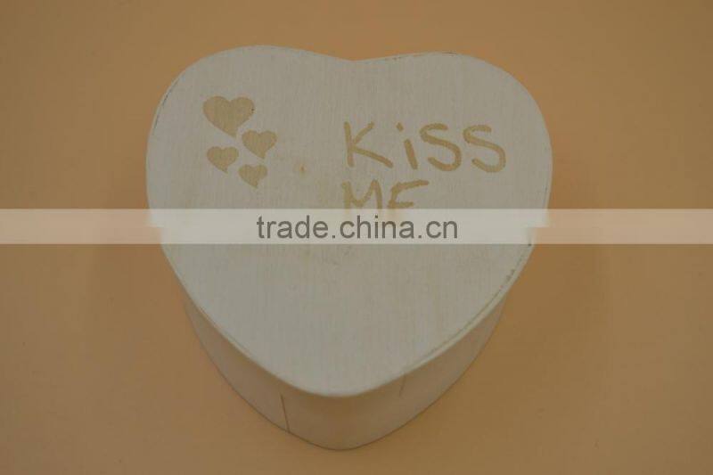 heart shape pine wood box|printed box