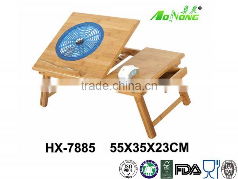 Small Bamboo Folding Laptop Computer Desk / Table