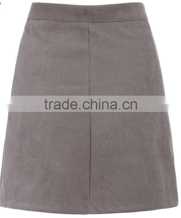 Newest Women's High Street Fashion Designe Sexy Grey Bandage Skirt