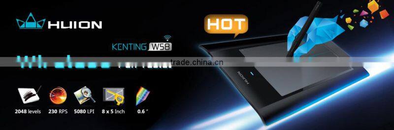 Huion w58 digital art tablet drawing wireless interactive graphic tablet