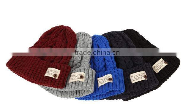 Han edition of autumn winter knitting hat with thick warm bonnet hat
