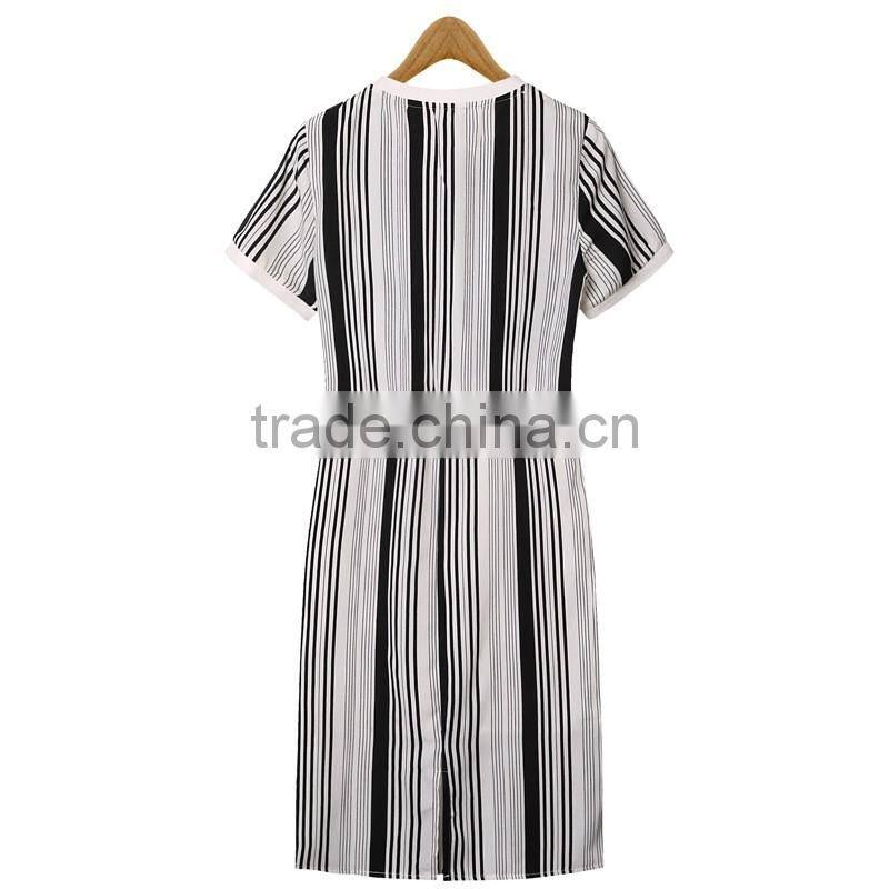 2016 latest plain dress for fat women with short sleeve,plus size/over size women casual dress for summer