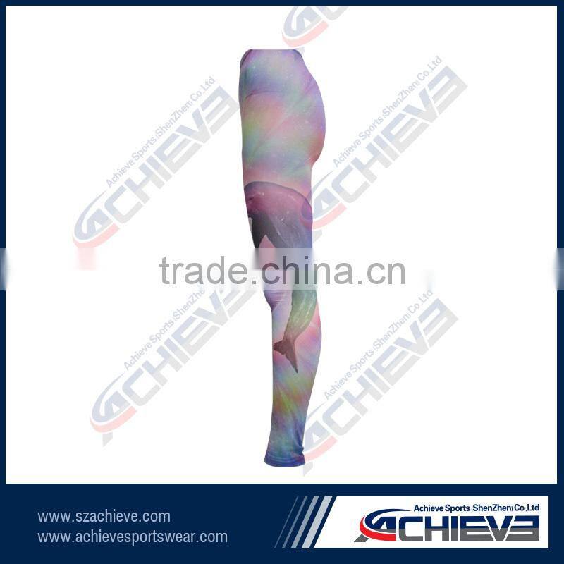 Hot sale polyester spandex leggings by china manufacture