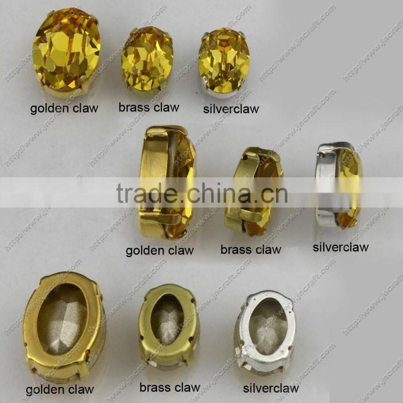 18*25 Oval Rhinestone Charming Crystal Fancy Bead Montana