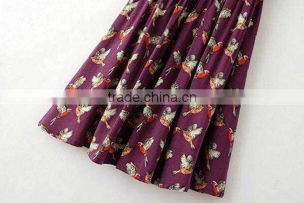 HD-D124 elegant fashion floral women dress/casual ladies dress