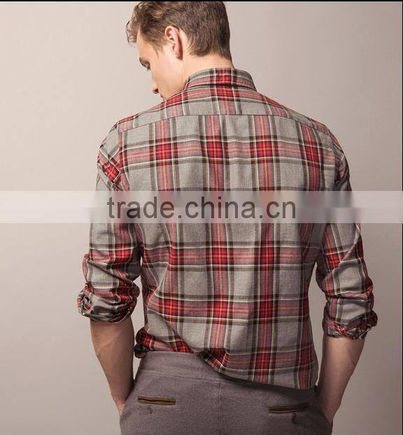 new design Small checked Blends cotton men shirt SL0078