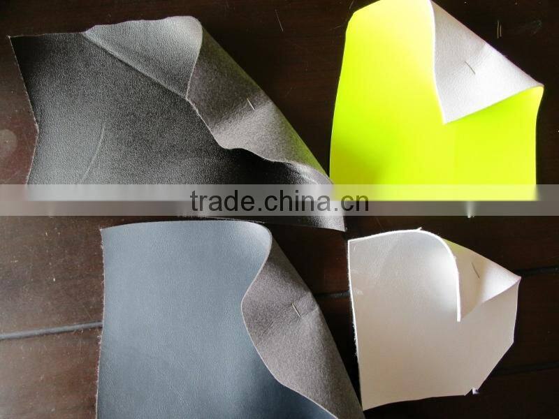 PU Artificial Leather with Non woven Backing Stock lot for Shoes