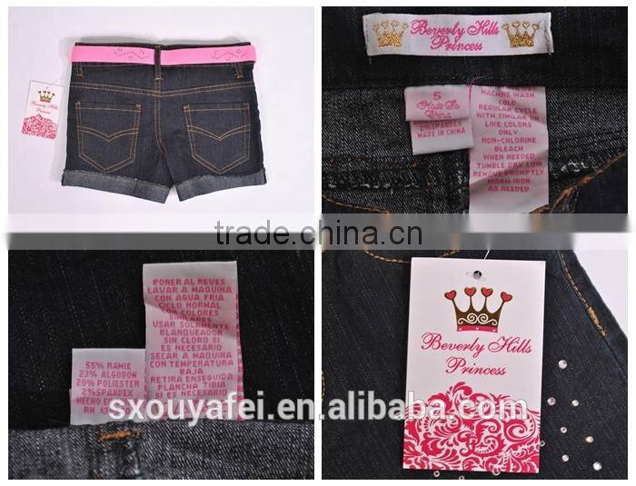USA stocklots of girl's hot pant Low waist denim jean shorts for summer