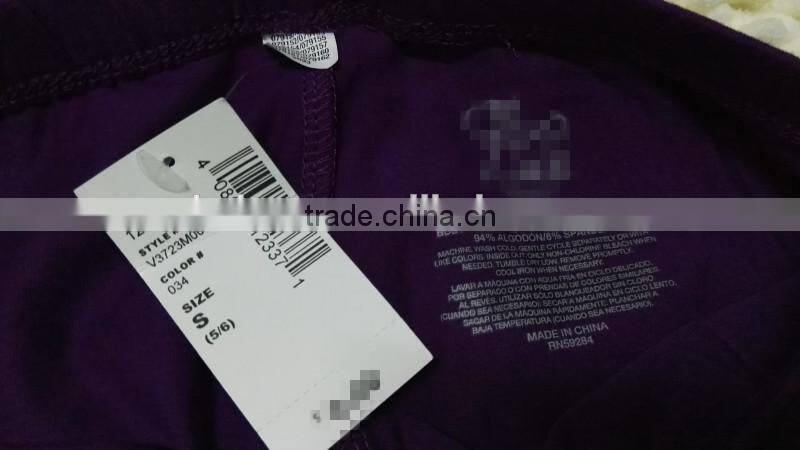 Girl's apparel high quality comfortable legging pants stocklots