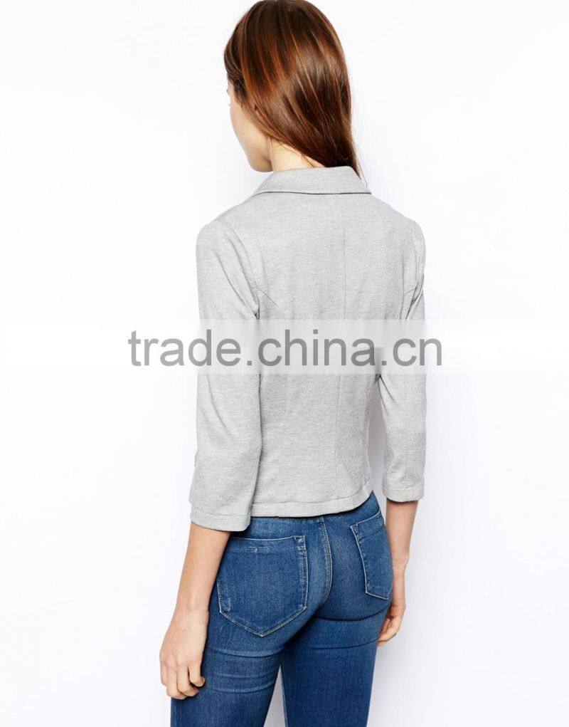 Wholesale newest fashion lady's blazers, half sleeve casual suits for women