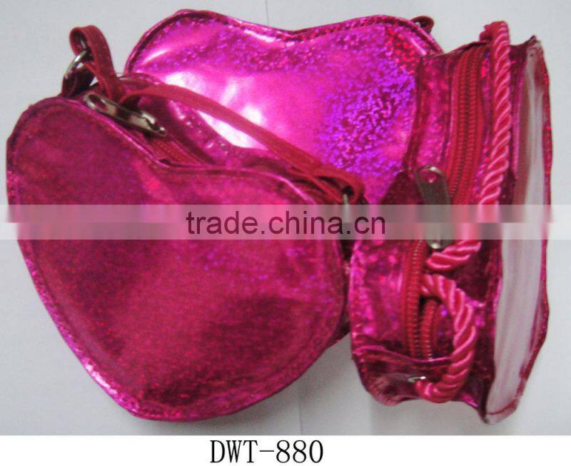 Fashion ITALY SUIE hearted hot popular glitter kids girl glitter bag