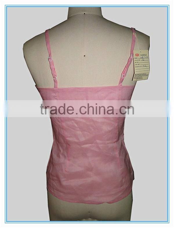 Fashion And Stylish Ramie Blouses New Models With Pink Color