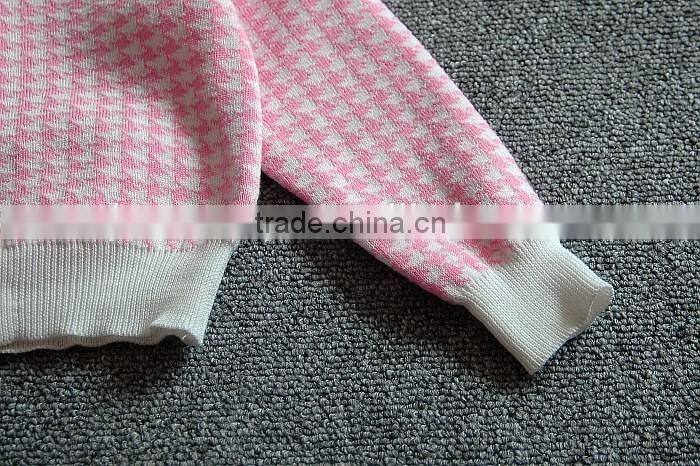 Latest sweater with skirt design 100% cotton suit for kids