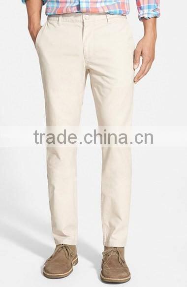 OEM Wholesale Tailored Fit Washed Cotton Pants Trousers