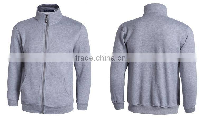 Wholesale high quality Mens stand collar zipper jacket without hood top selling
