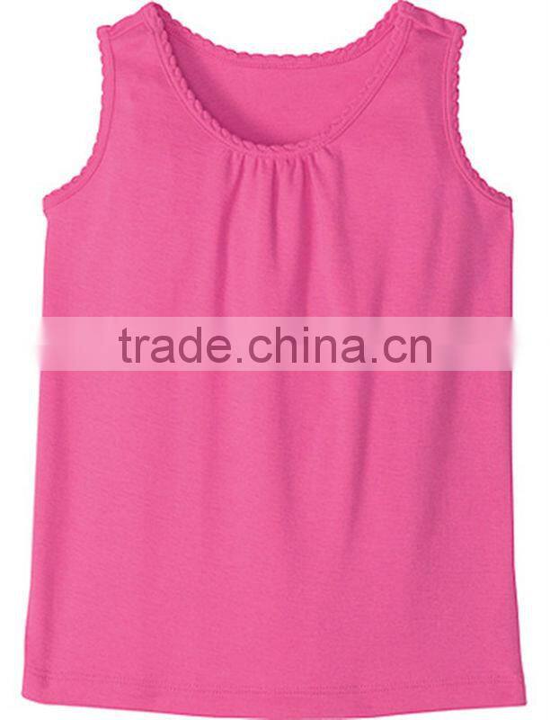 Plain girls pink tank tops
