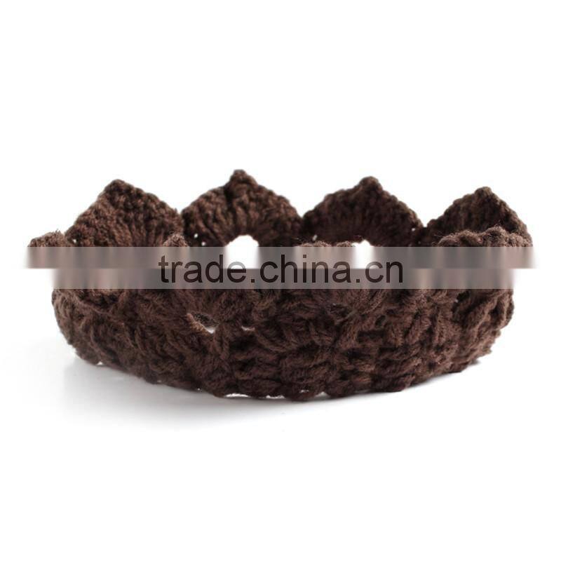 Hot Sale Lovely Baby Photo Props Knitted Handmade Newborn Crown Photography Headwear for Kids