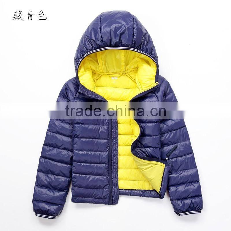 custom made oem kids feather down coat,children down garment