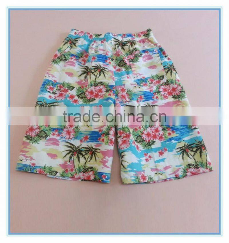 Men's dry wet amphibious sand beach short pants, Comfortable authentic swimming trunks, Printing quick drying Haiwaii Shorts