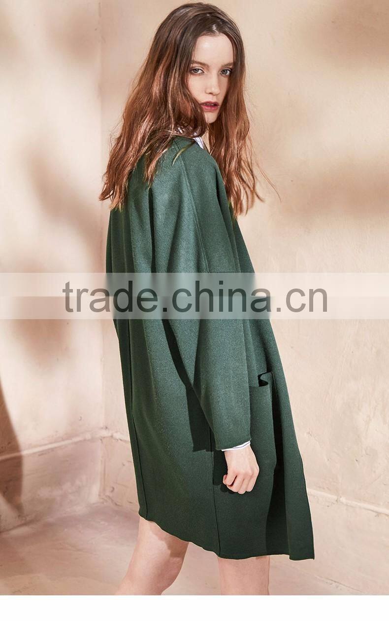 2017 fashion women green color cardigan sweater