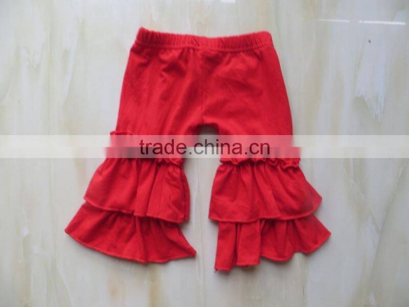 XF-097 Pretty icing ruffle child pants trouser soild color icing ruffle pants