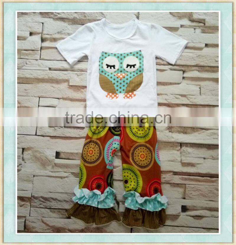wholesale children wear Halloween boutique cartoon owl clothing outfit kids clothing