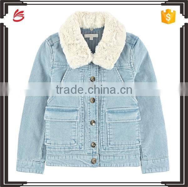 Fashion new design bomber jacket wholesale denim children winter jacket