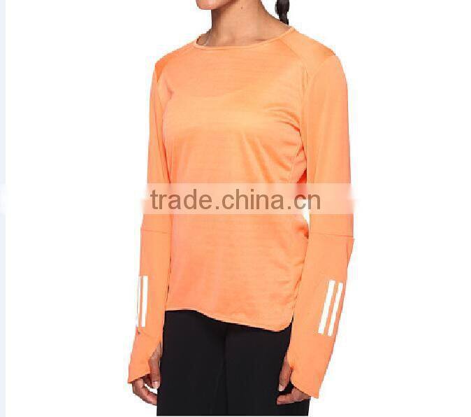 High quality women t-shirt custom t-shirt women t shirt wholesale China O-neck long sleeves t shirt
