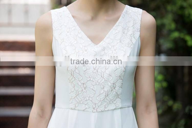 fashion white chiffon one piece jumpsuit dress pants