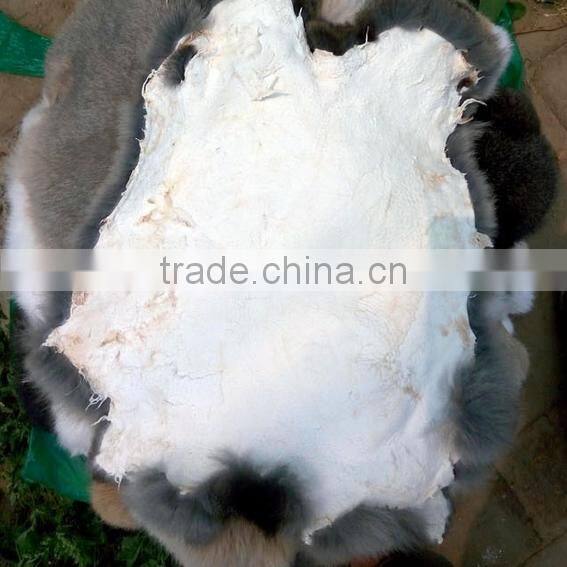 real rex rabbit fur plate pelt skin/Factory Direct Supply 100% Real Rabbit Fur Skin Blanket / Natural Fur Plate