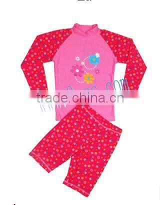 kids long sleeve cute rash t shirt for girl 2014