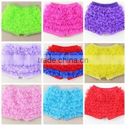 Boutique Double Ruffle Pants Childrens Chevron Pants wholesale Summer Cotton knit ruffle pants for girls