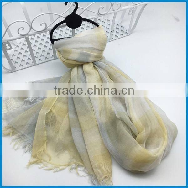 Classic check design silk modal tartan plaid hijab scarf