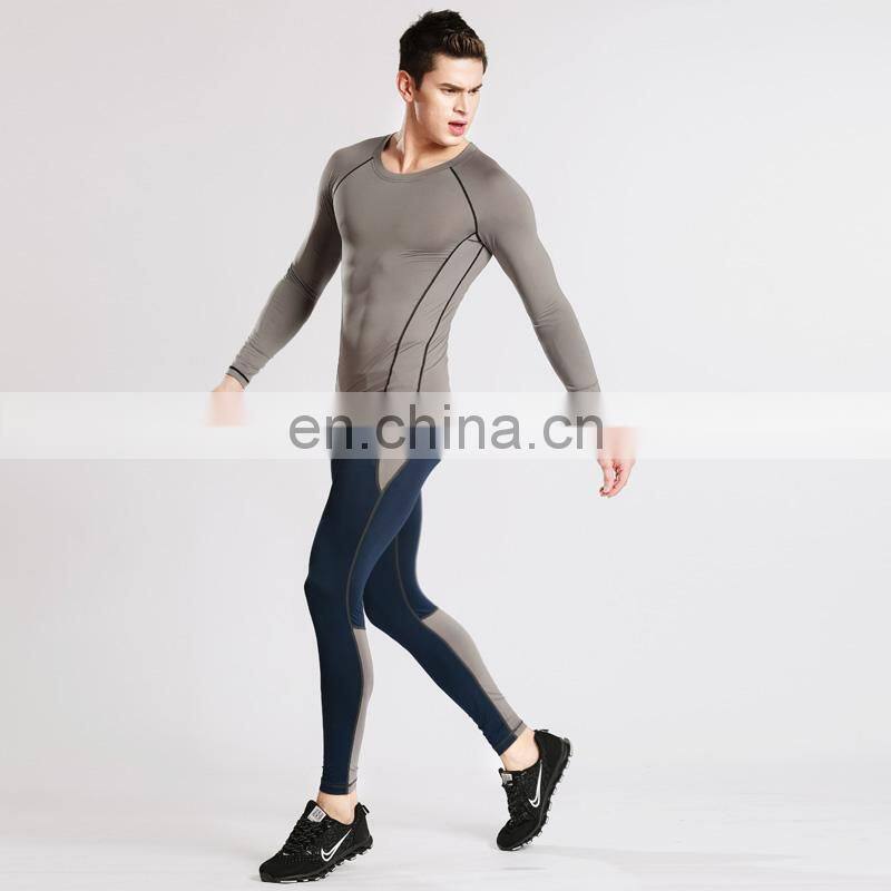 High quality dry fit 90% polyester 10% spandex mens gym pants leggings wholesale