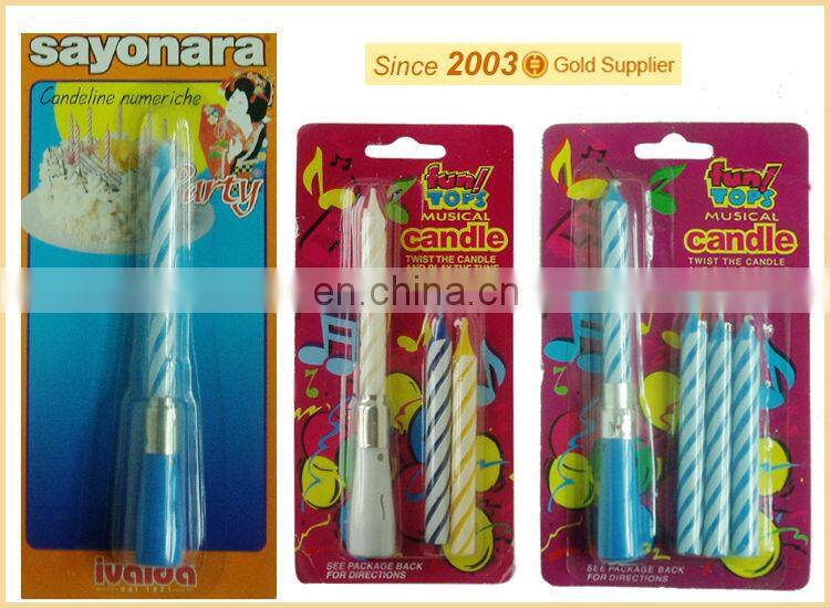 Spiral candle indoor birthday party decoration