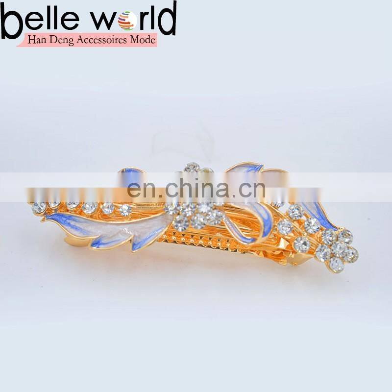 Elegant Bowknot Alloy Rhinestone French Barrette Hair Clips