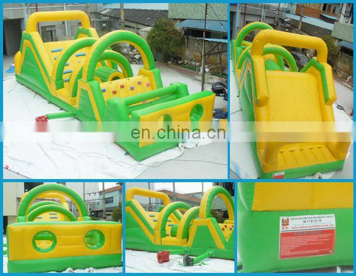 HI high quality giant inflatable obstacle course video for adults and kids