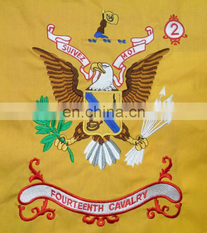 home decoration fashion custom eagle polyester embroidery flag