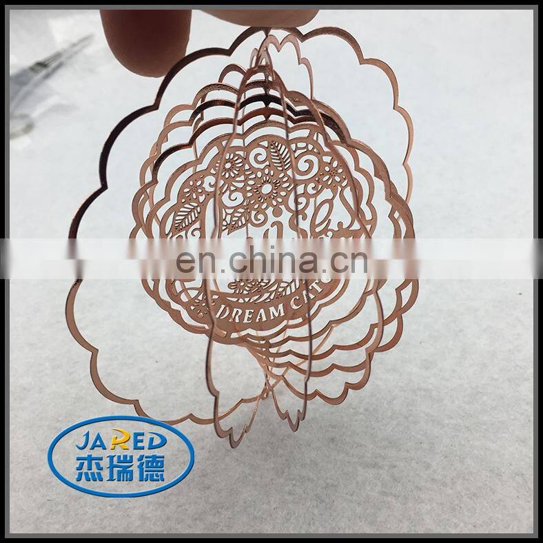 Christmas Wind Chime Metal Crafts Gold and Silver Iron Pendant for Home Decoration