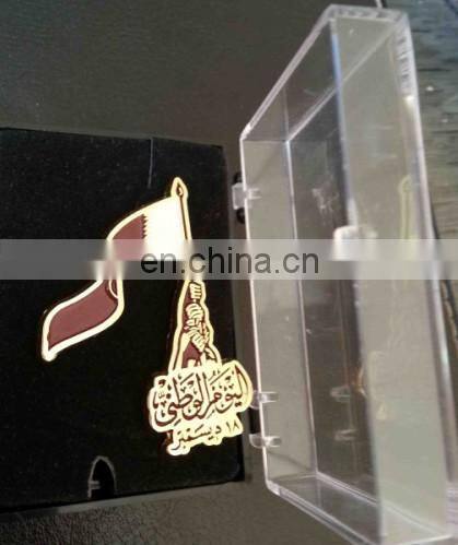 Customized pin for Qatar National Day with gift box