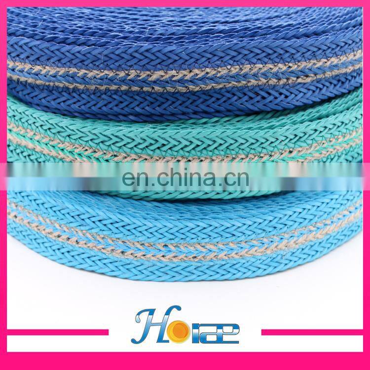 Fashion braided jute cord jute webbing rope for shoe bag and garment