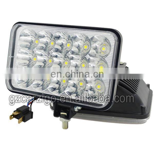 6x4inch CZG-4645 good quality most bright H/L dural beam 45w LED head light from Carzigo factory