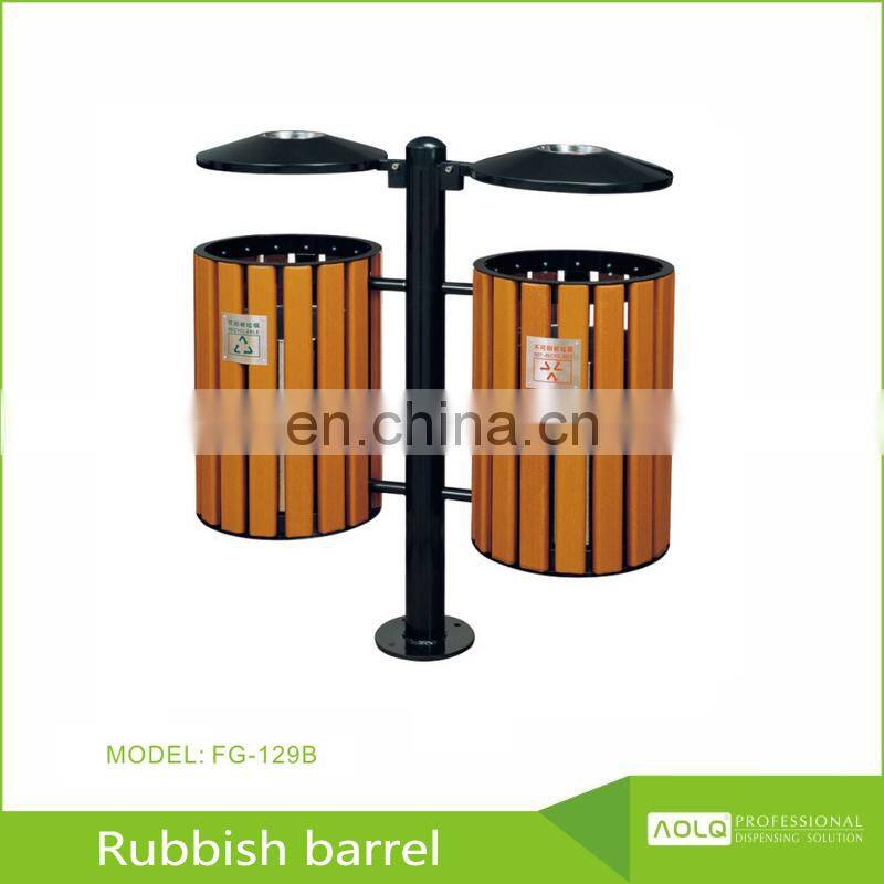 Factory wholesale wooden outdoor garbage bin