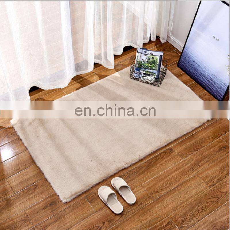 Rabbit Fur Floor Shaggy Rug Carpet For Home