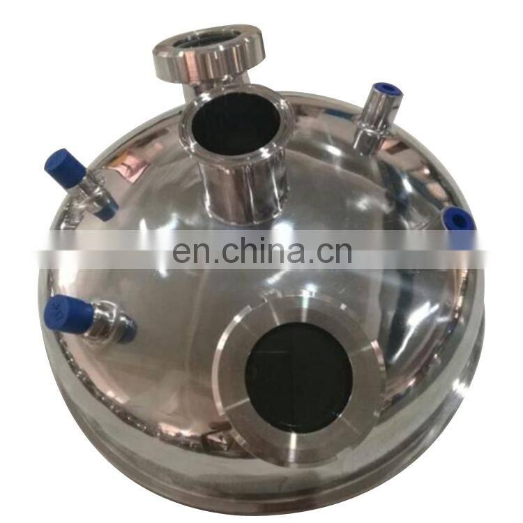 Custom round domed extractor lid cap with FNPT port